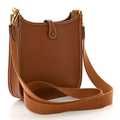 Hermes Taurillon Clemence Evelyne TPM Gold 3 of 10