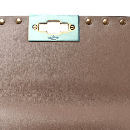 Valentino Garavani Metallic Lambskin Medium Rockstud Spike Shoulder Bag Sasso 10 of 10