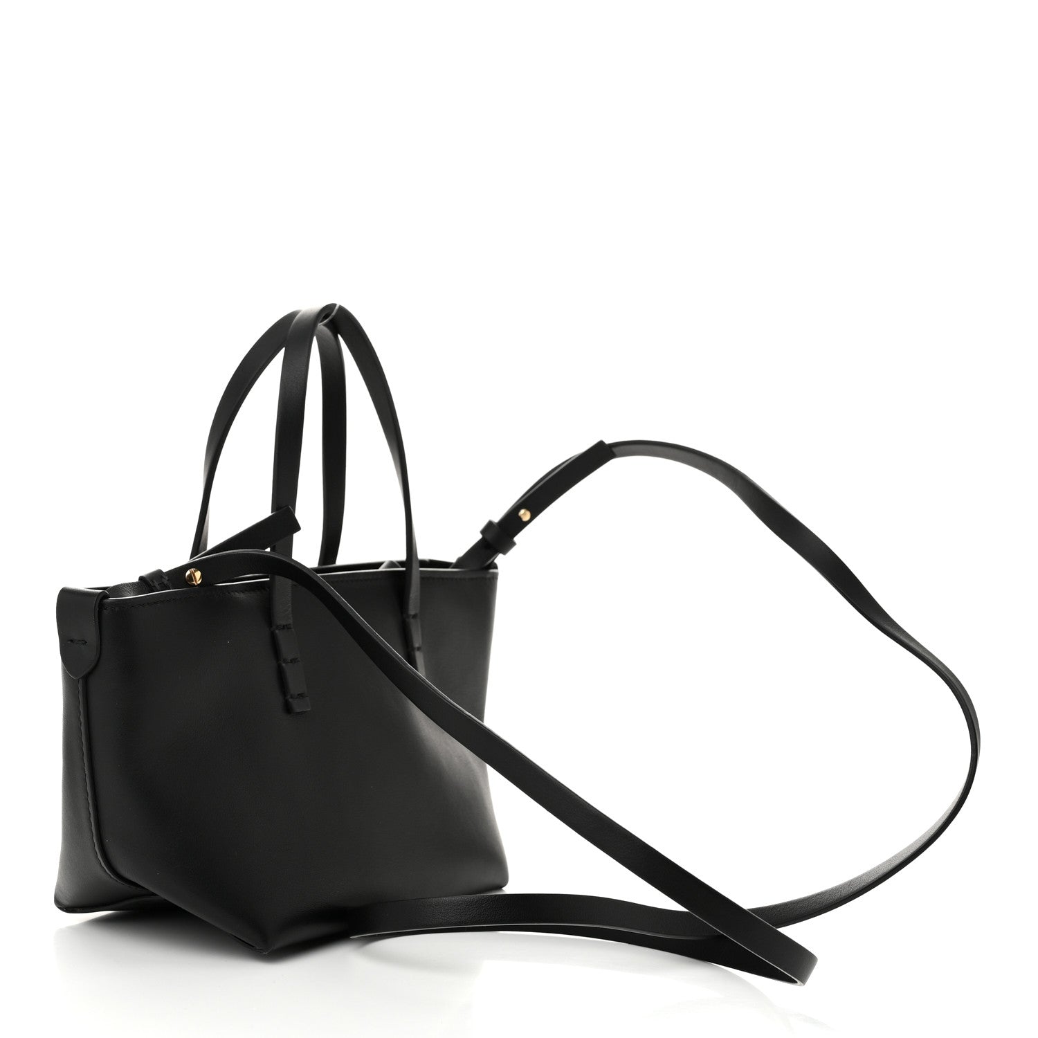 Fendi Vitello Dolce Elite Monster Eye Mini Roll Tote Black 3 of 10