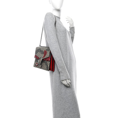 Gucci GG Supreme Monogram Embroidered Medium Dionysus Shoulder Bag Beige Multi 2 of 10