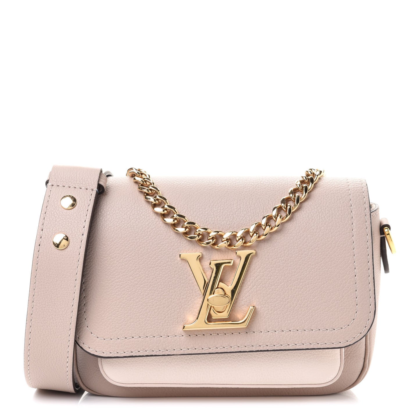 Grained Calfskin Lockme Tender Greige