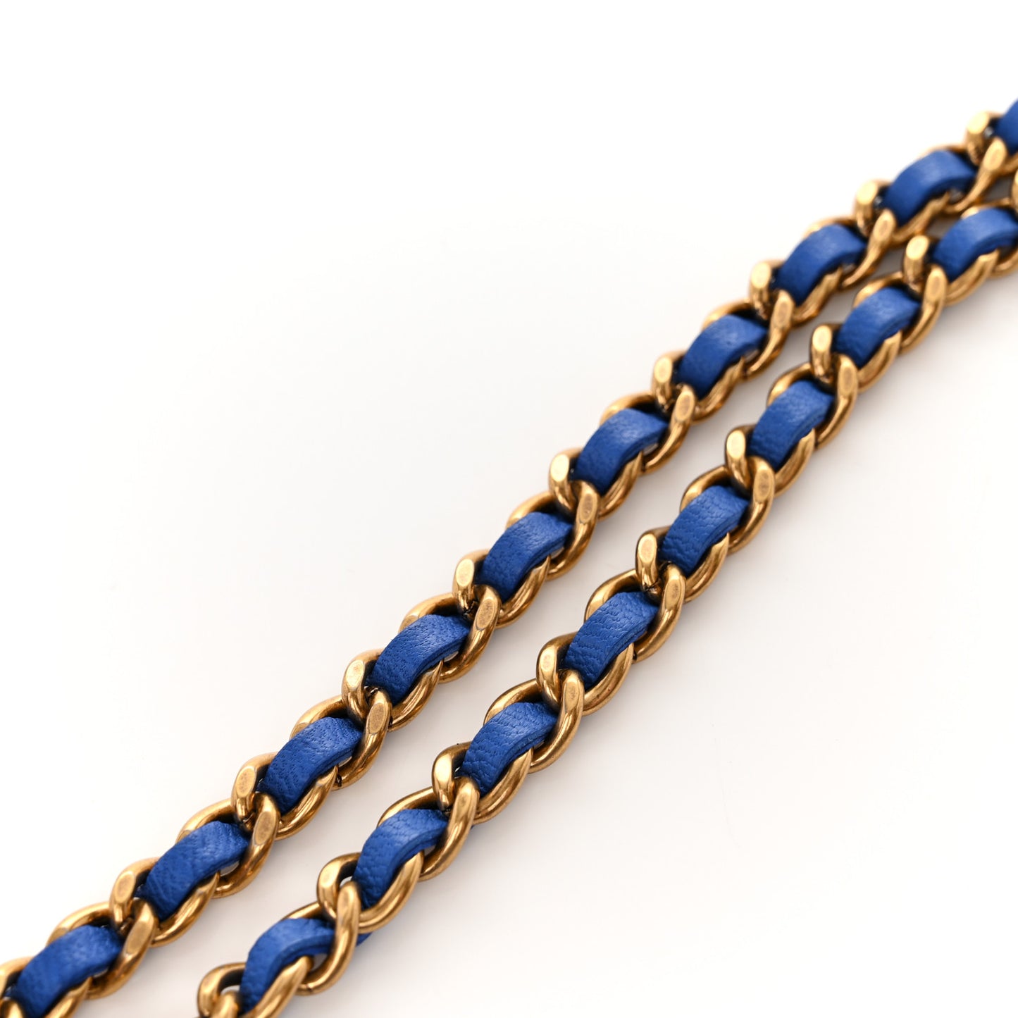 Lambskin Quilted Boy Wallet On Chain WOC Blue