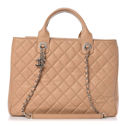 Chanel Caviar Quilted Large Urban Companion Top Handle Shopping Tote Beige 1 of 17