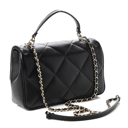 Chanel Lambskin Quilted Small Easy Carry Flap Black 3 of 10