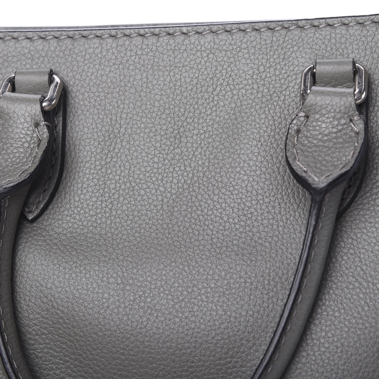 Alexander McQueen Pebbled Calfskin Small Skull Padlock Zip Around Tote Dark Grey 10 of 10