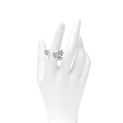 Van Cleef & Arpels 18K White Gold Diamond Socrate Between The Finger Ring 53 6.5 2 of 4