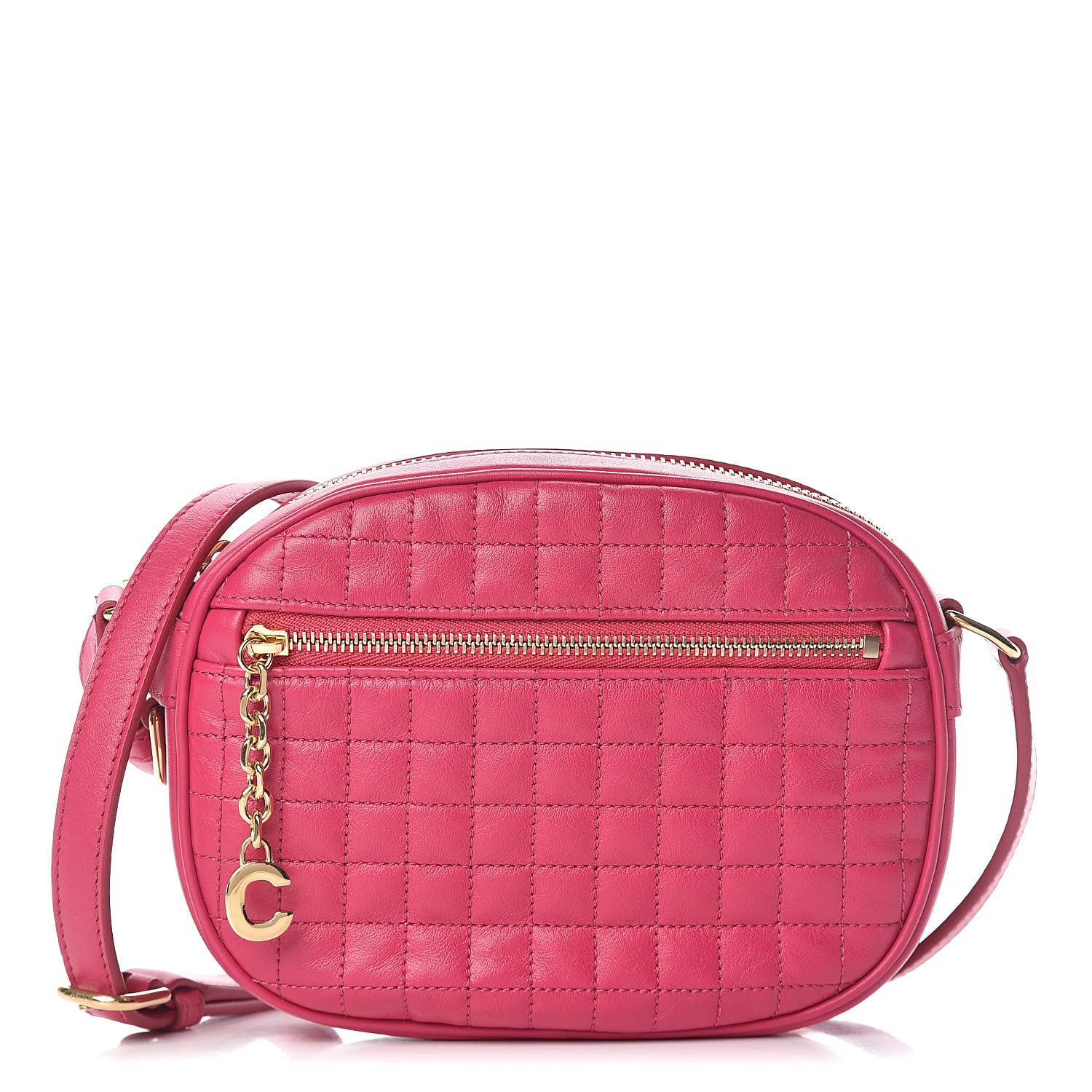 Celine Calfskin Quilted Small C Charm Bag Pink 1 of 11