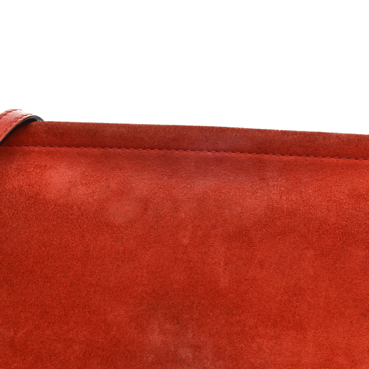Chloe Calfskin Suede Medium Faye Shoulder Bag Sepia Red 8 of 14