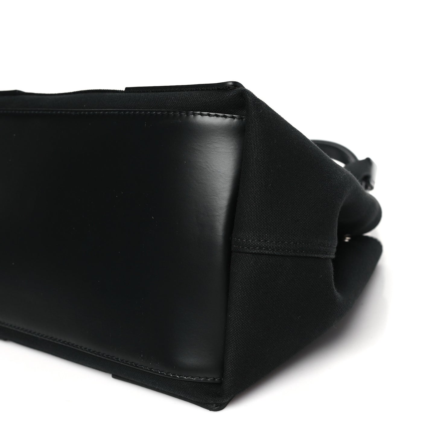 Cotton Canvas Calfskin S Black