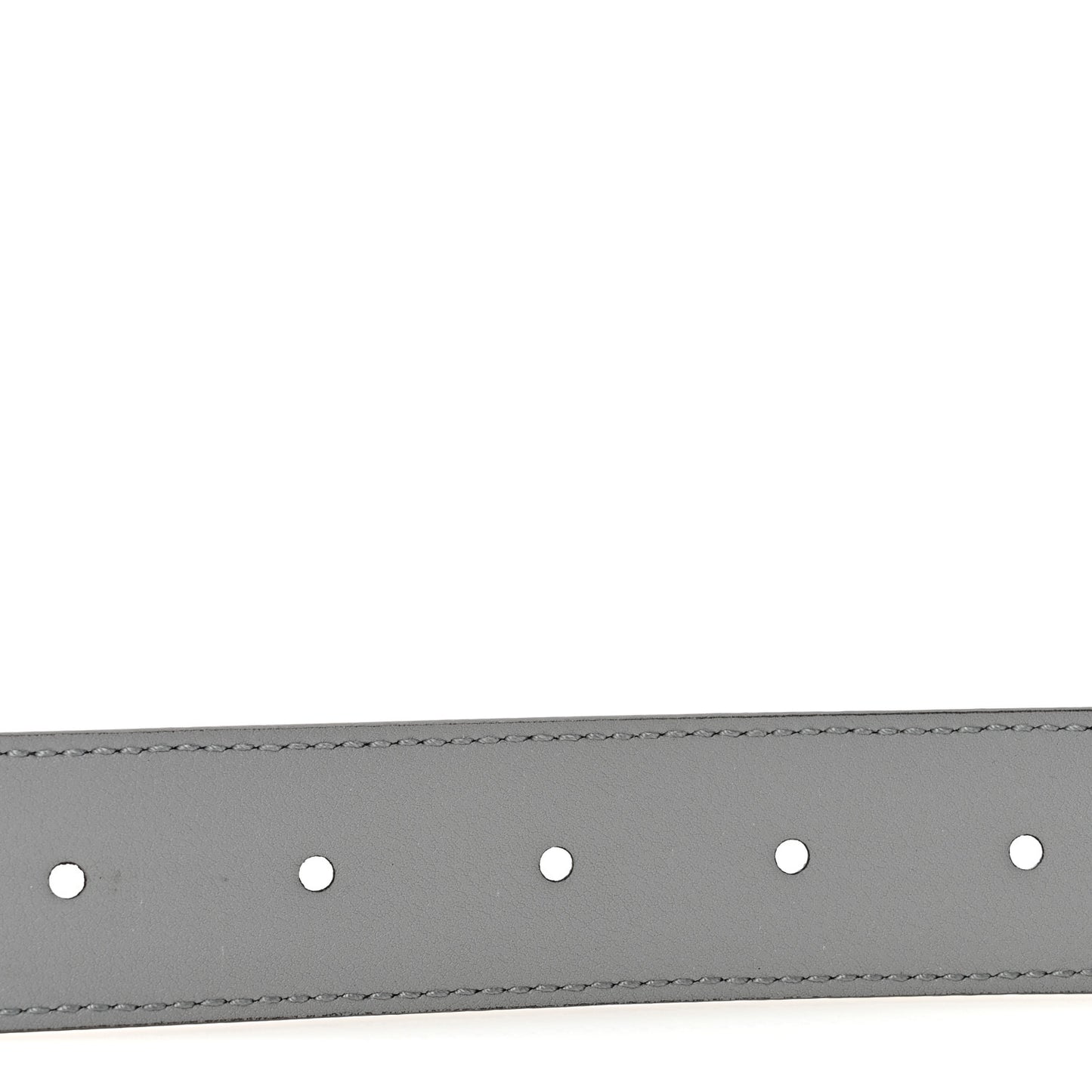 GG Supreme Monogram Plutone Calfskin Enamel Monochrome Double G 30mm Belt 80 32 Deep Grey