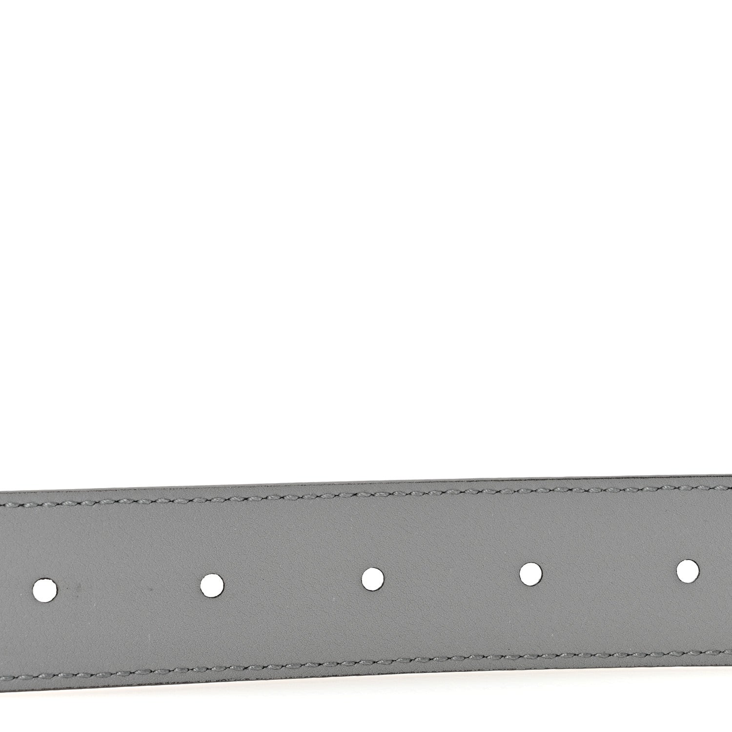 Gucci GG Supreme Monogram Plutone Calfskin Enamel Monochrome Double G 30mm Belt 80 32 Deep Grey 4 of 5