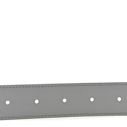 Gucci GG Supreme Monogram Plutone Calfskin Enamel Monochrome Double G 30mm Belt 80 32 Deep Grey 4 of 5