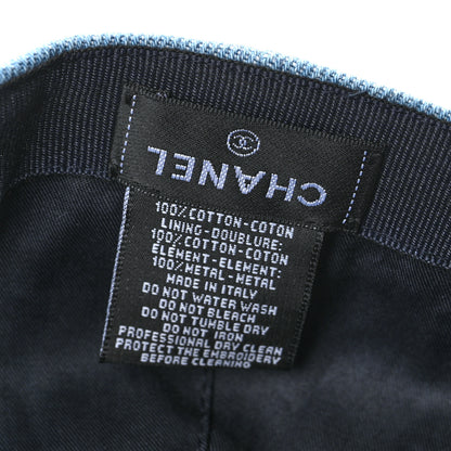 Chanel Denim Cap Hat Blue 8 of 9