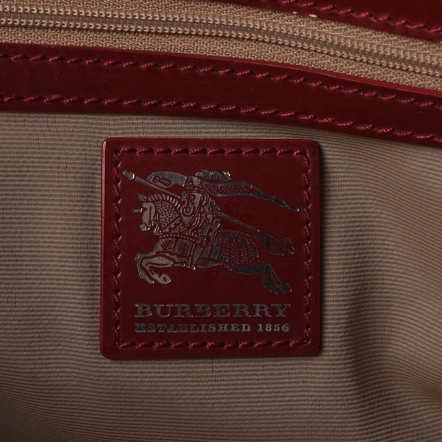 Patent Nova Check Nautical Tote Berry Red