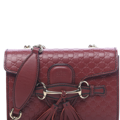 Gucci Soft Microguccissima Mini Emily Chain Shoulder Bag Rosso 10 of 10