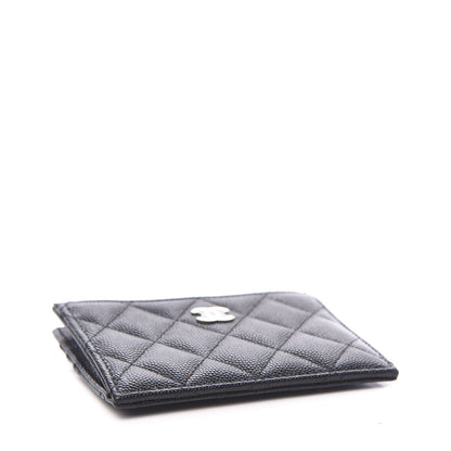 Chanel Caviar Quilted CC Zip Card Holder Black 3 of 7