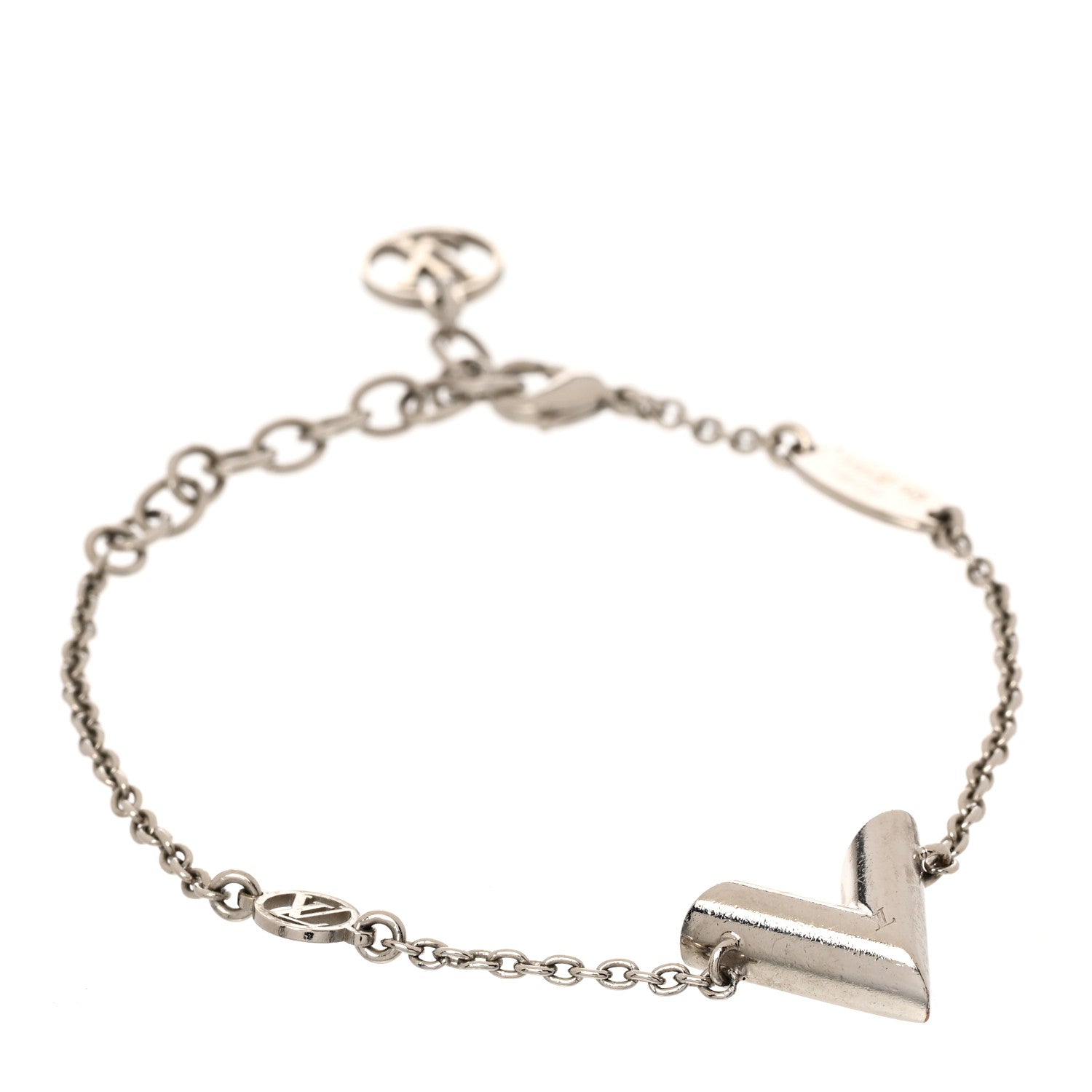 Louis Vuitton Essential V Supple Bracelet Silver 1 of 7
