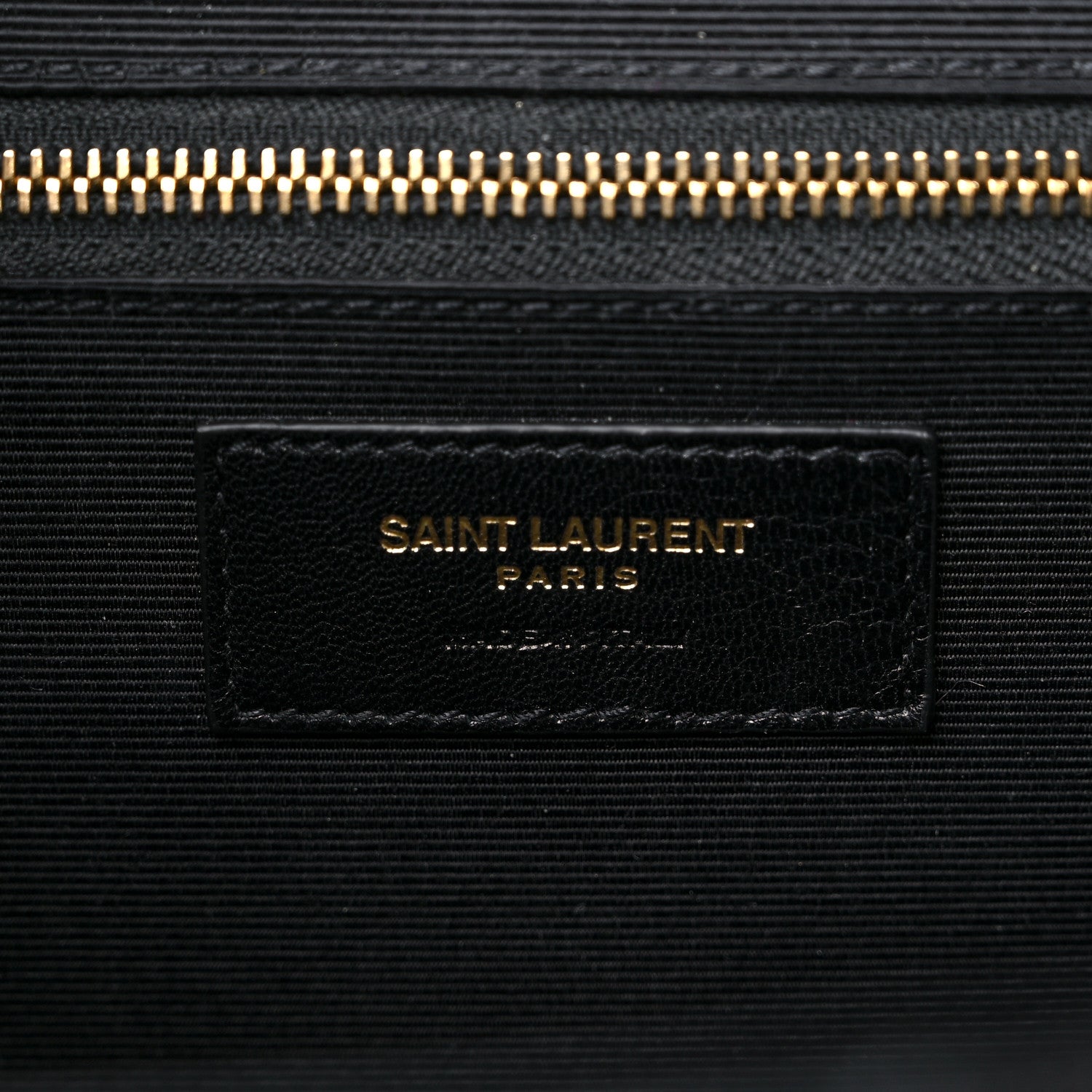 Saint Laurent Grain De Poudre Matelasse Chevron Large Monogram Satchel Black 7 of 9