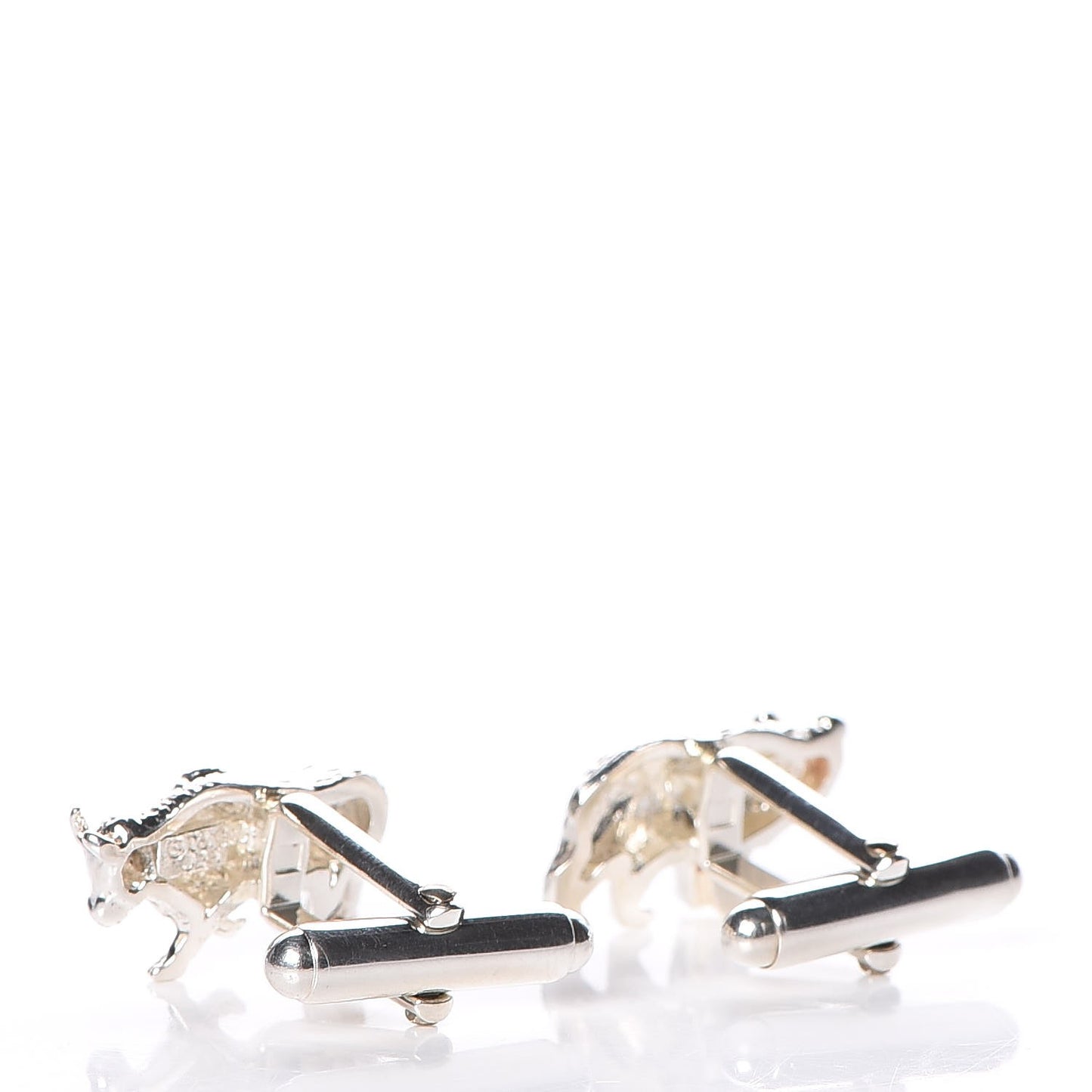 Sterling Silver Bull and Bear Cuff Links