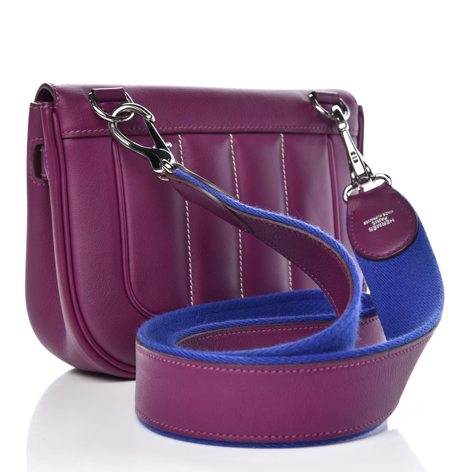 Hermes Veau Swift Mini Sac Berline Anemone Bleu Electrique 4 of 8