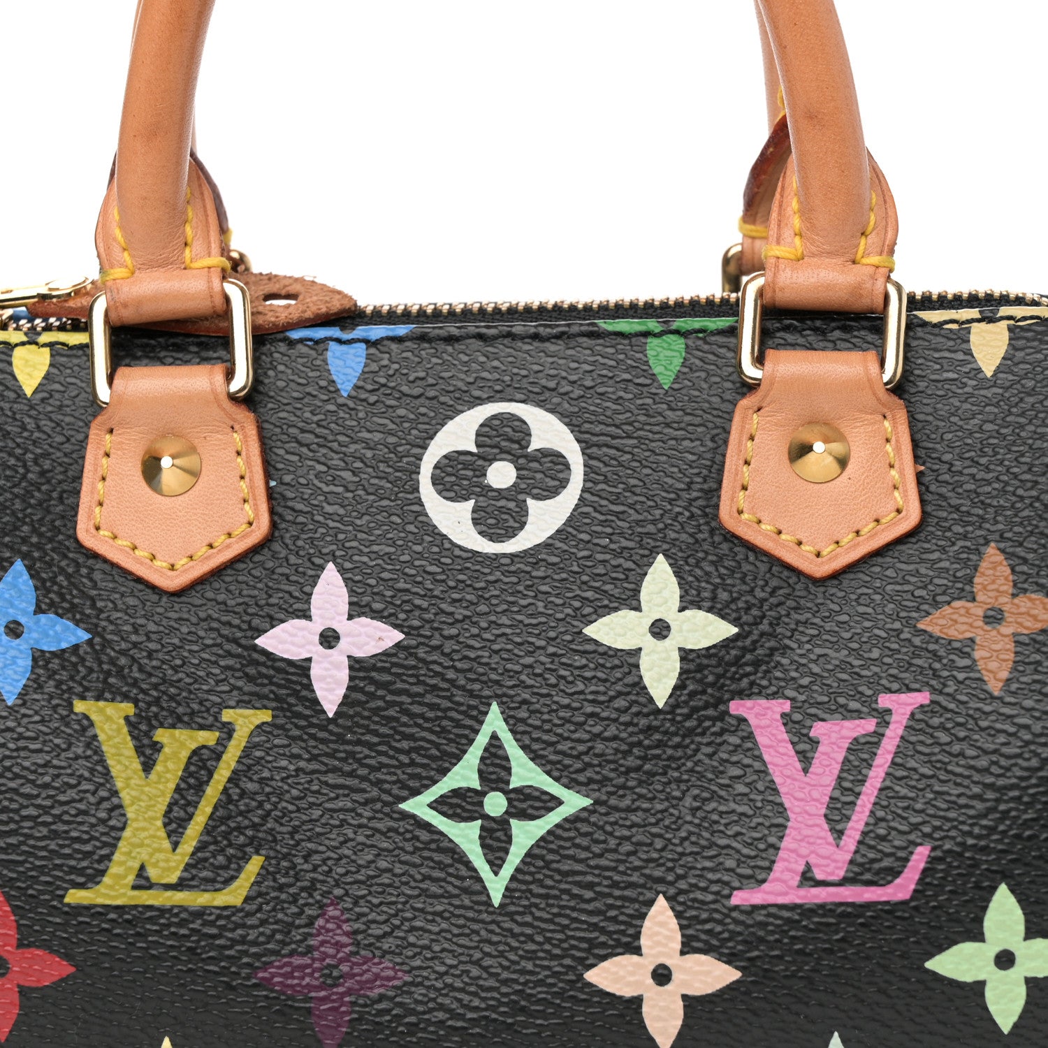 Louis Vuitton Monogram Multicolor Mini Sac HL Speedy Black 7 of 11