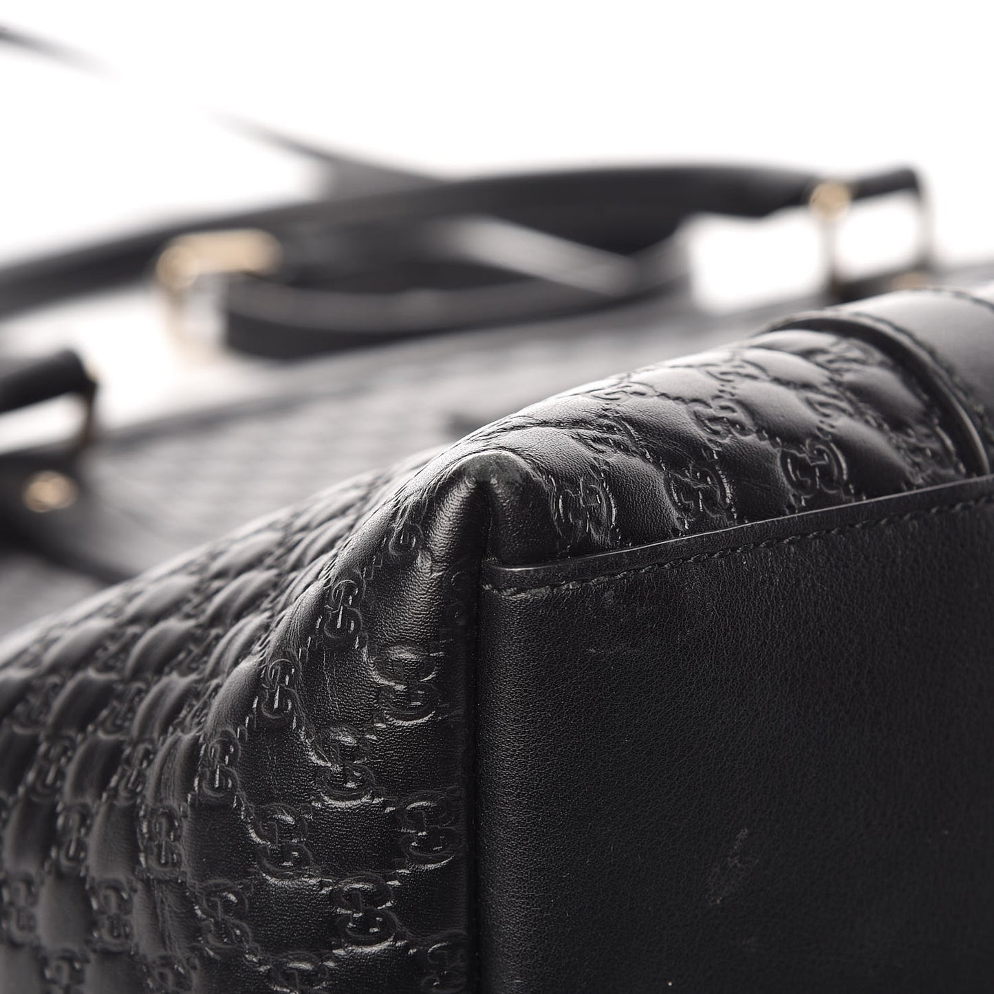 Soft Microguccissima Large Dome Satchel Black