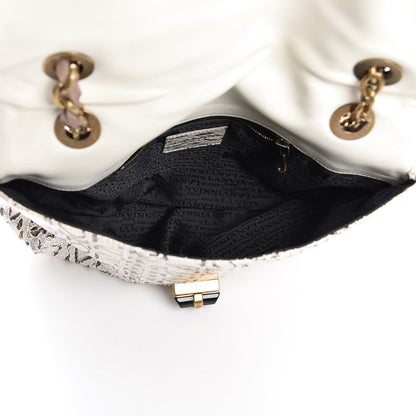 Lanvin Snakeskin Medium Happy Shoulder Bag White 5 of 6