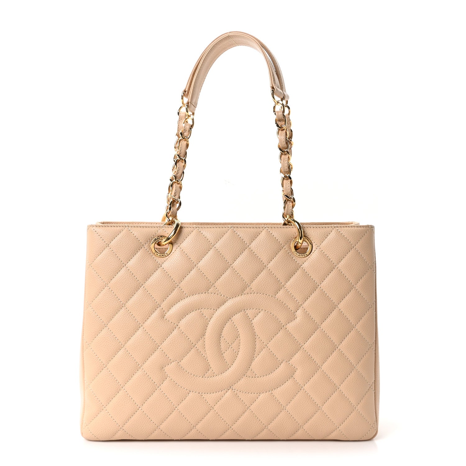 Chanel Caviar Quilted Grand Shopping Tote GST Beige Clair 2 of 21