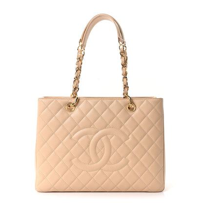 Chanel Caviar Quilted Grand Shopping Tote GST Beige Clair 2 of 21