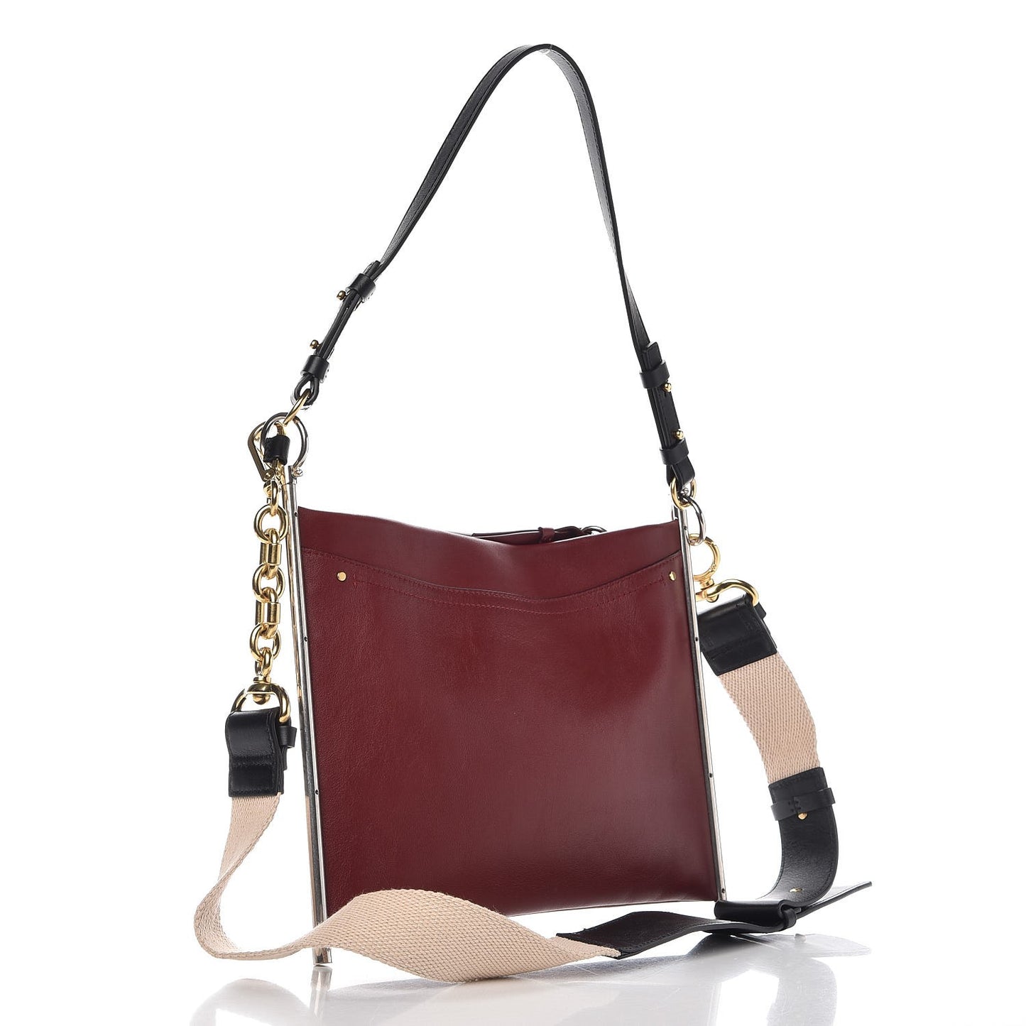 Smooth Calfskin Medium Roy Clutch Plum Purple