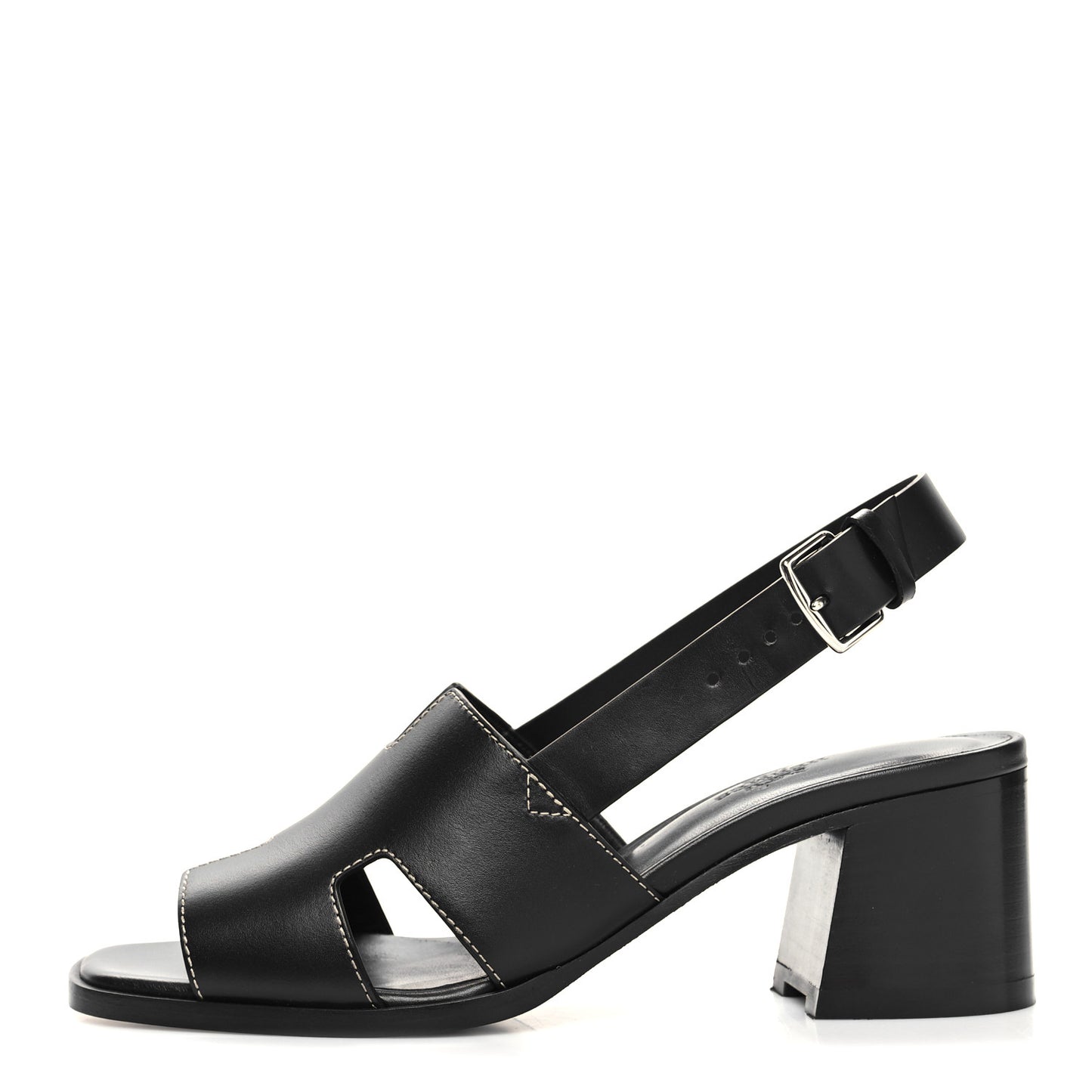 Calfskin Elbe 60 Sandals 37.5 Black