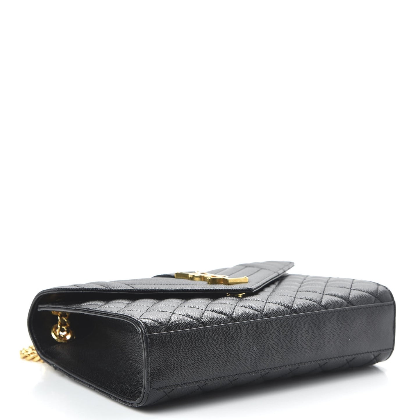 Grain De Poudre Textured Mixed Matelasse Triquilt Medium Monogram Satchel Black