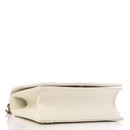 Christian Dior Lambskin Studded Small Diorama Flap Bag Off White 4 of 9