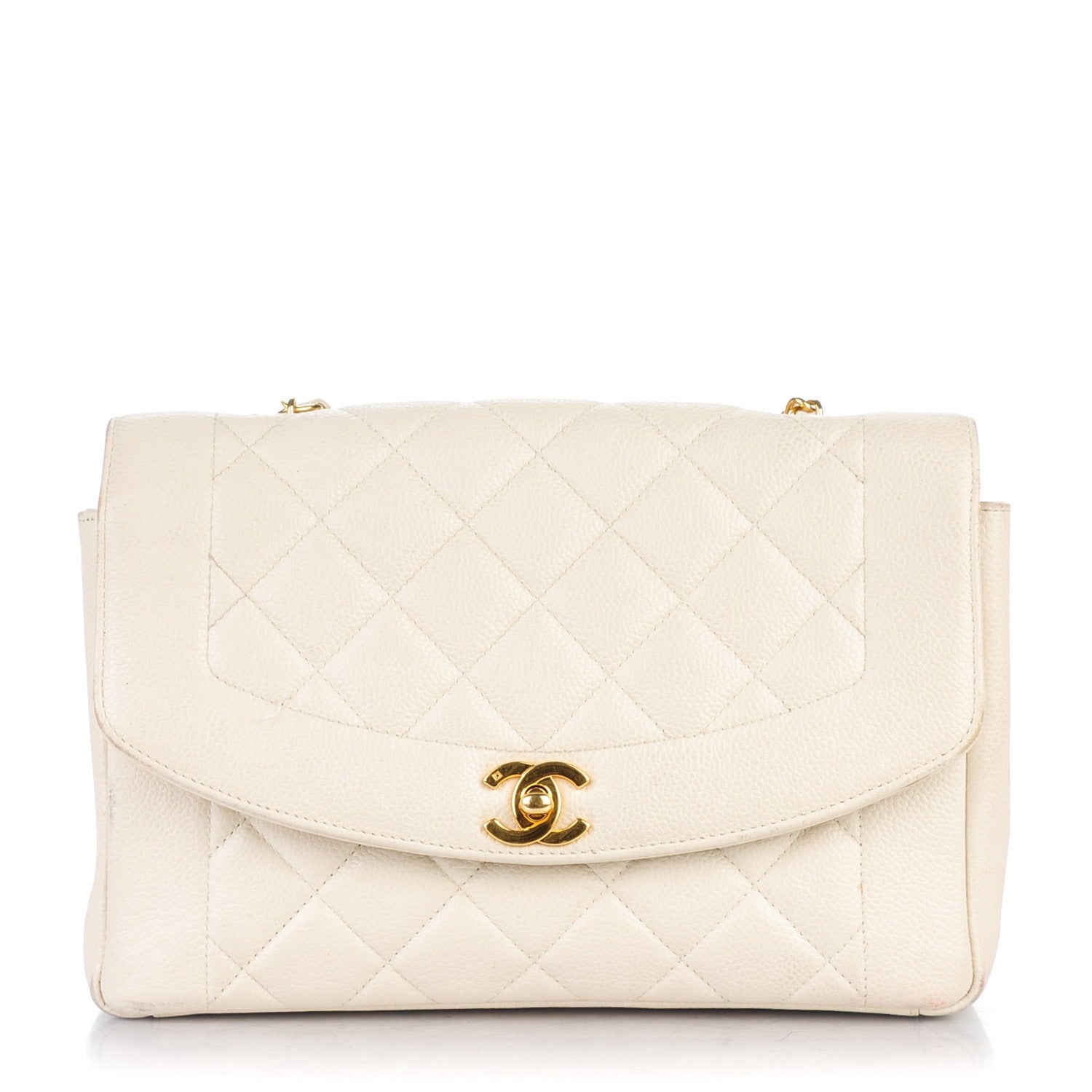 Chanel Caviar Quilted Medium Single Flap Beige Clair 1 of 12