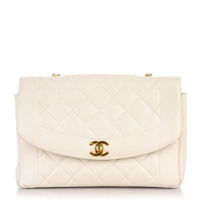 Chanel Caviar Quilted Medium Single Flap Beige Clair 1 of 12