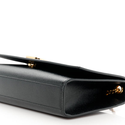 Saint Laurent Grain De Poudre Medium Classic Monogram Kate Satchel Black 11 of 11