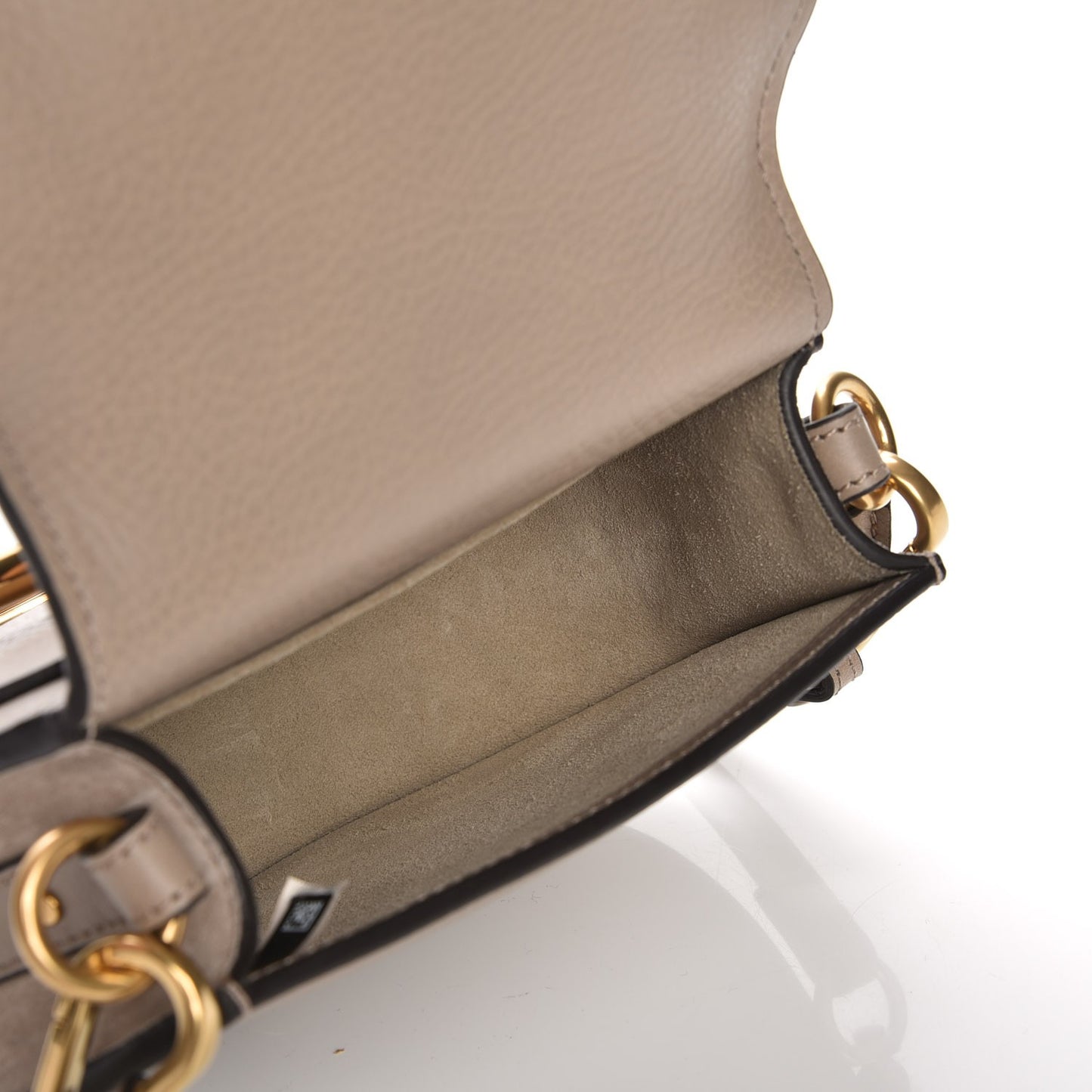 Calfskin Suede Small Nile Bracelet Bag Motty Grey