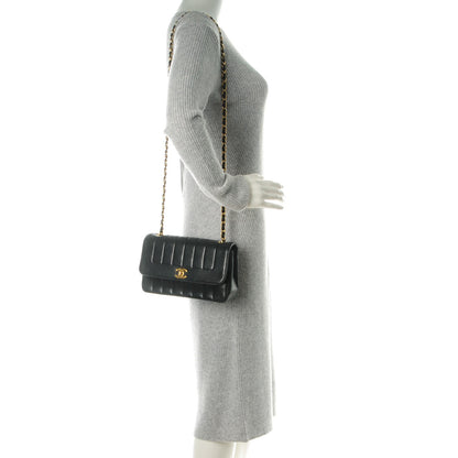 Chanel Lambskin Vertical Quilted Small Single Flap Black 2 of 10