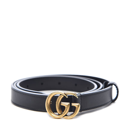 Gucci Calfskin Double G 20mm Belt 90 36 Black 1 of 6