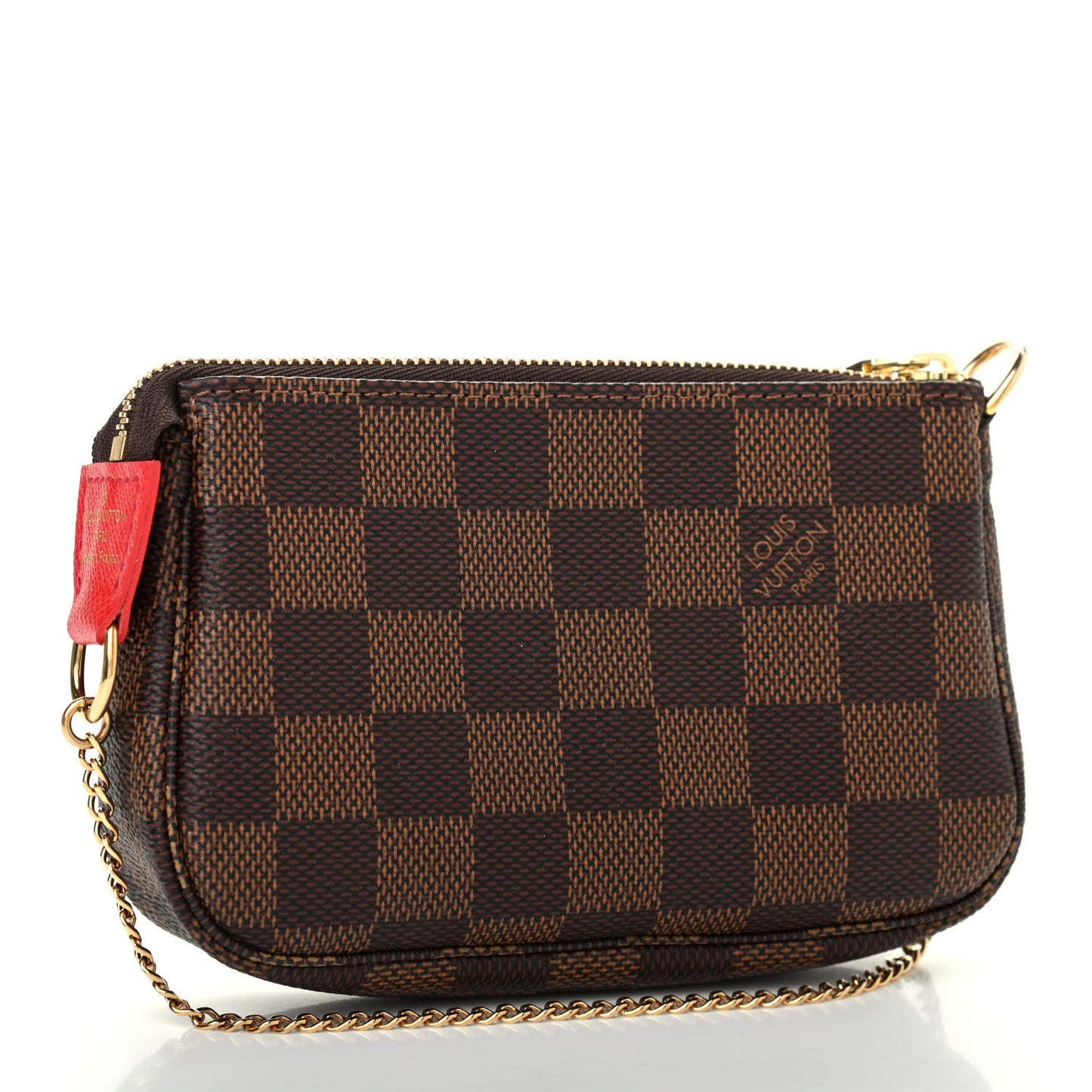 Damier Ebene 2019 Christmas Animation Mini Pochette Accessories Red