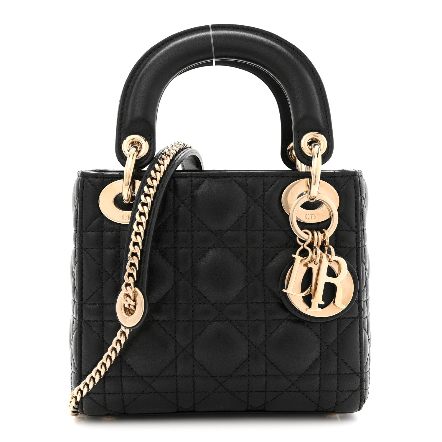 Christian Dior Lambskin Cannage Mini Lady Dior Black 1 of 11