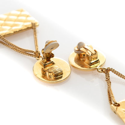 Chanel 2.55 Flap Clip On Earrings Gold 3 of 5