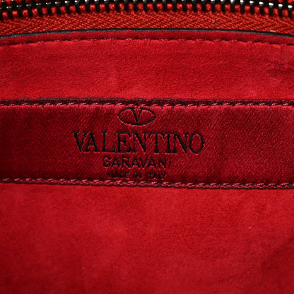 Valentino Garavani Craquele Nappa Large Rockstud Spike Shoulder Bag Black 6 of 9
