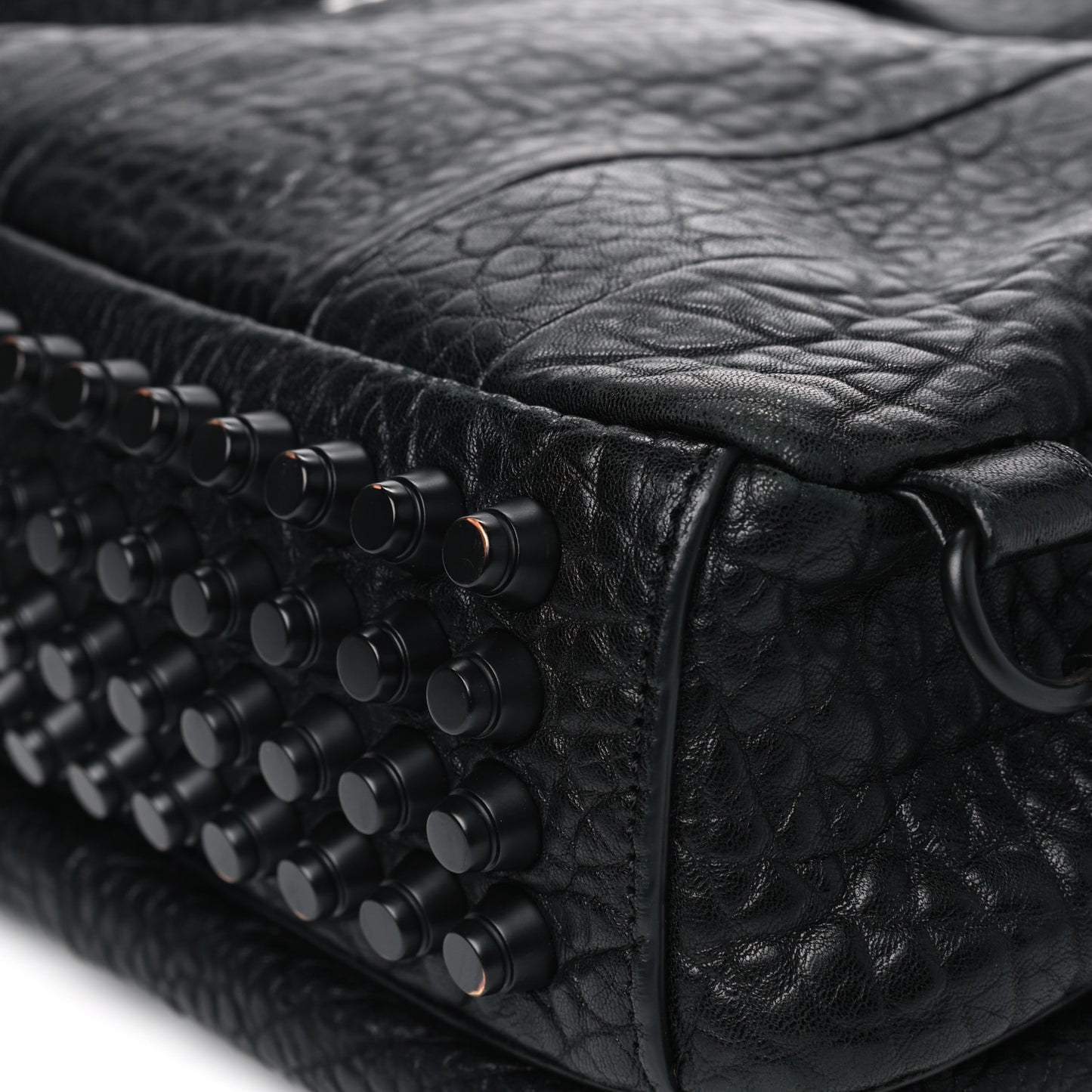 Pebbled Lambskin Dumbo Backpack Black Matte Black Hardware