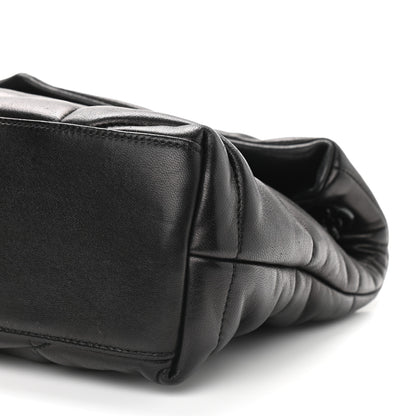 Saint Laurent Lambskin Quilted Small Loulou Puffer Monogram Chain Satchel Black 9 of 9