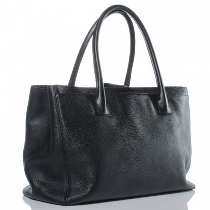 Chanel Calfskin Cerf Executive Shopper Tote Black 3 of 7