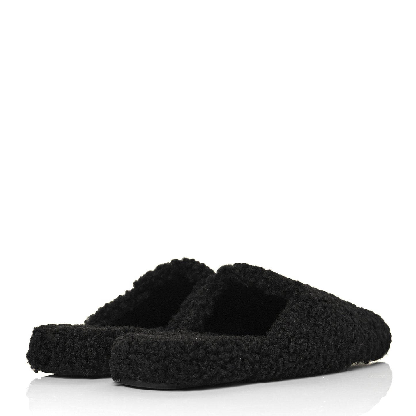 Faux Shearling Cosy BB Mules 39.5 Black