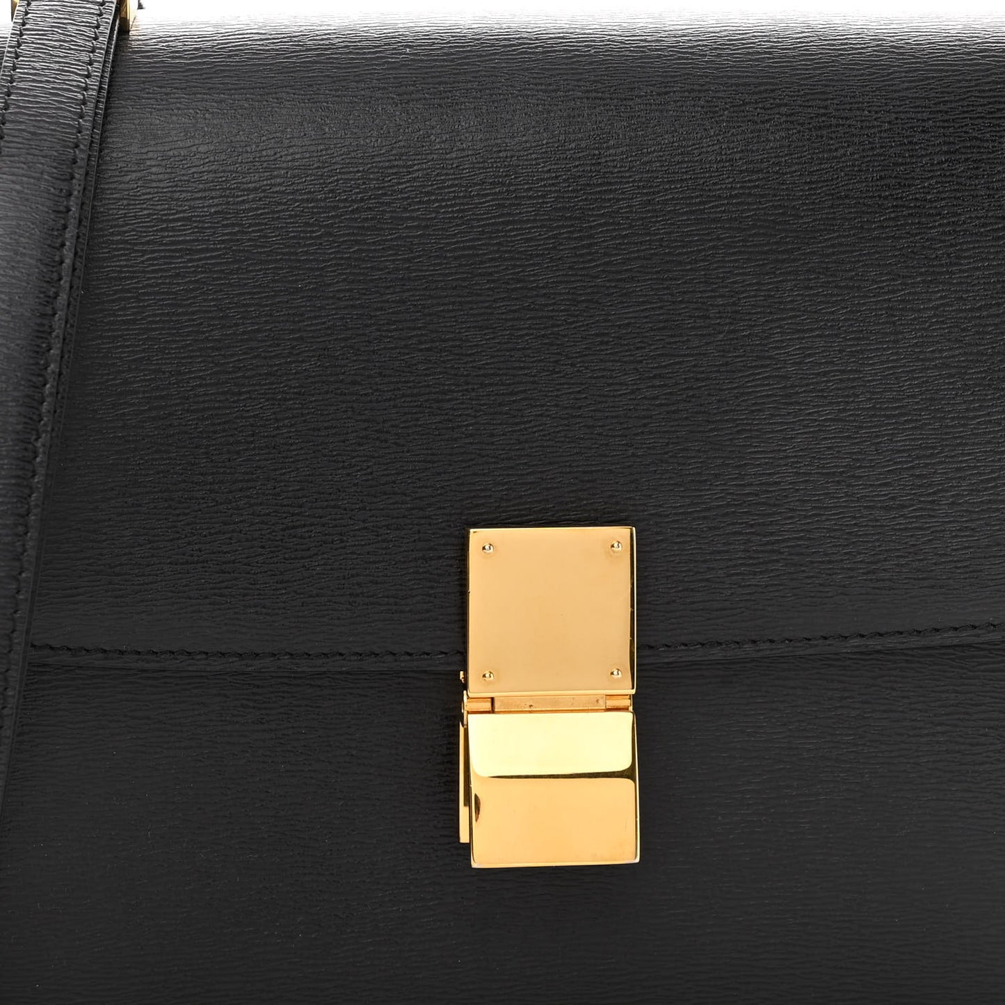 Liege Calfskin Medium Classic Box Flap Bag Black