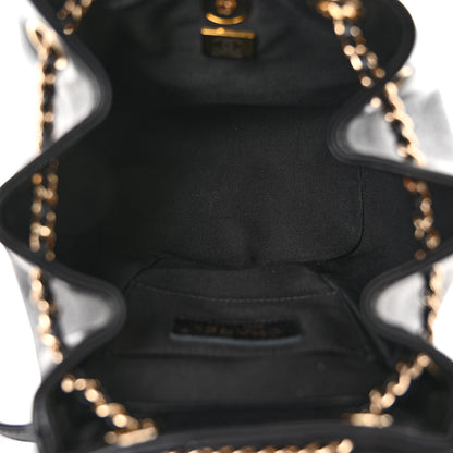 Chanel Lambskin Quilted Small Duma Drawstring Backpack Black 6 of 10