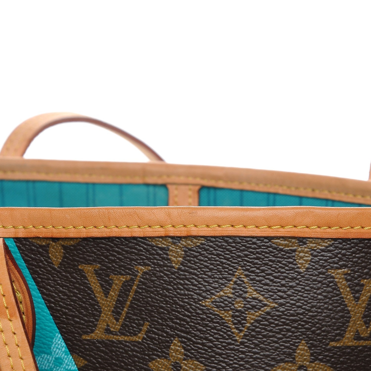 Louis Vuitton Monogram V Neverfull MM Turquoise 9 of 11